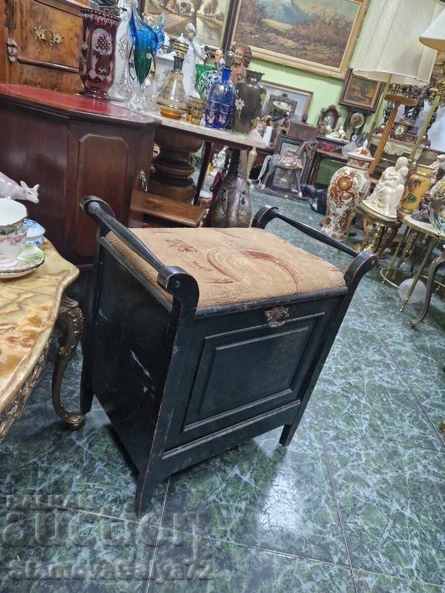 Παράδοση Υπέροχο αντίκα αγγλικό ξύλινο σκαμνί καρέκλα πιάνου
