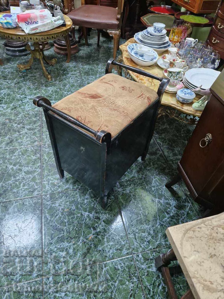 Wonderful antique English wooden piano stool - 5