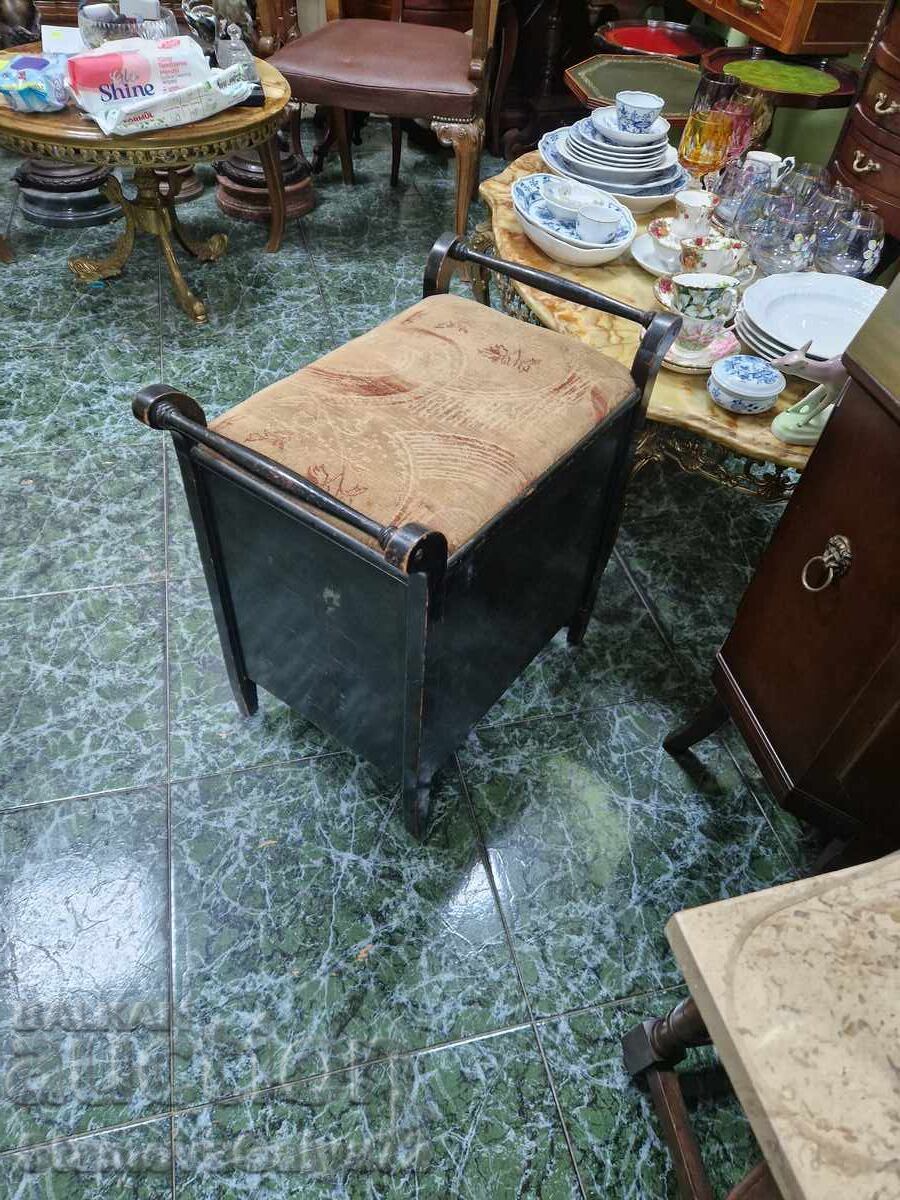 Υπέροχο αντίκα αγγλικό ξύλινο σκαμνί καρέκλα πιάνου - 5
