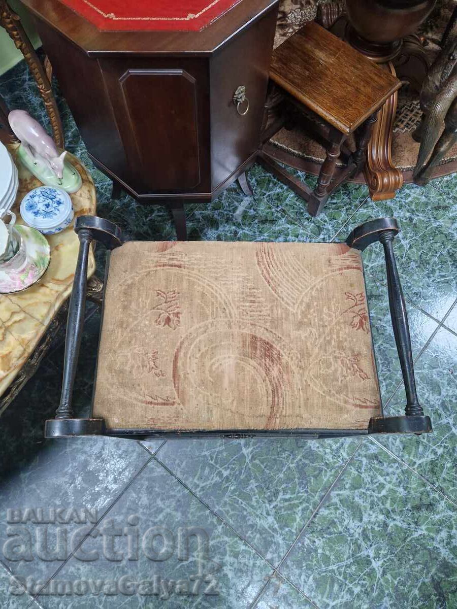 Υπέροχο αντίκα αγγλικό ξύλινο σκαμνί καρέκλα πιάνου - 6