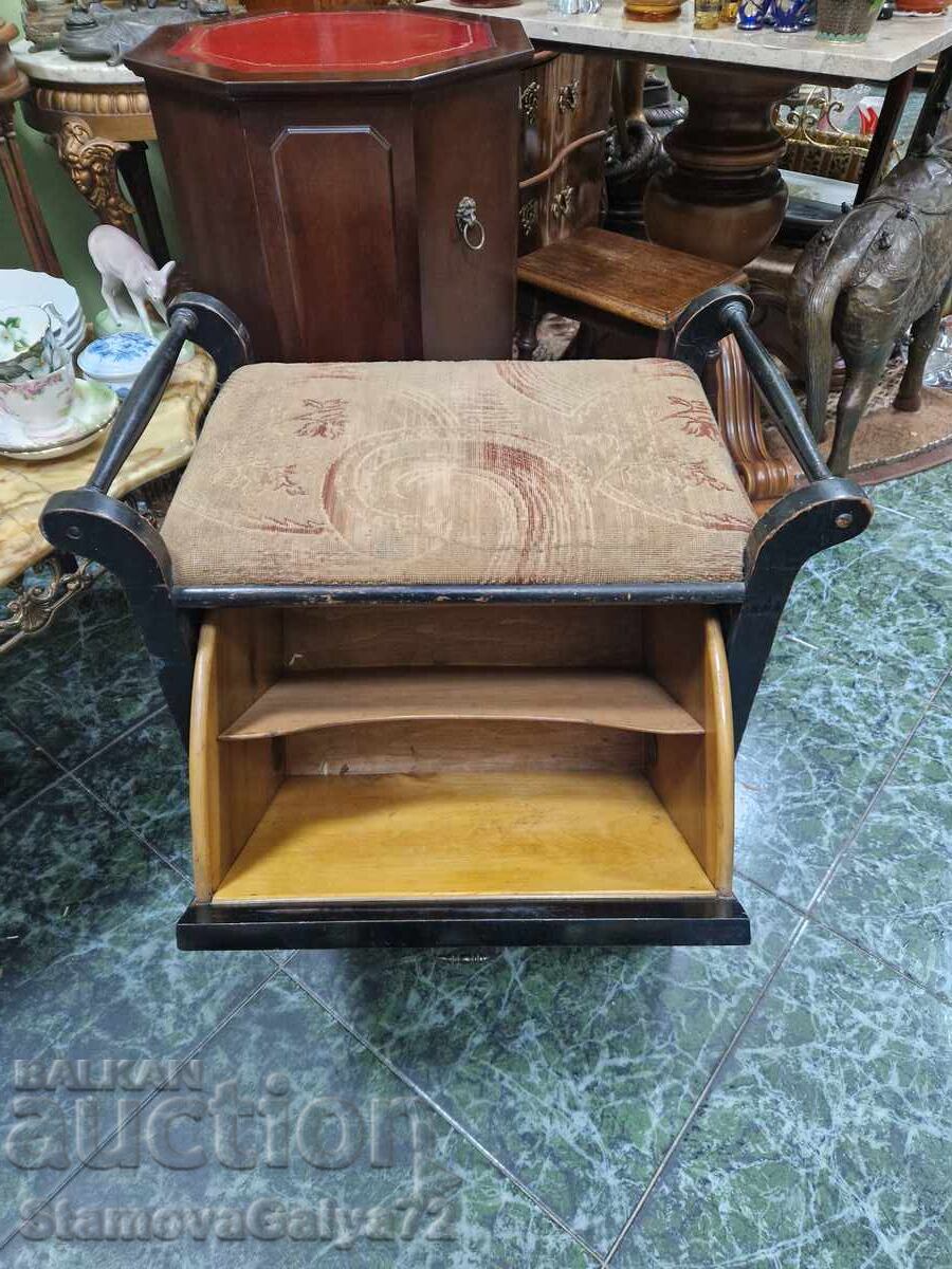 Wonderful antique English wooden piano stool - 7