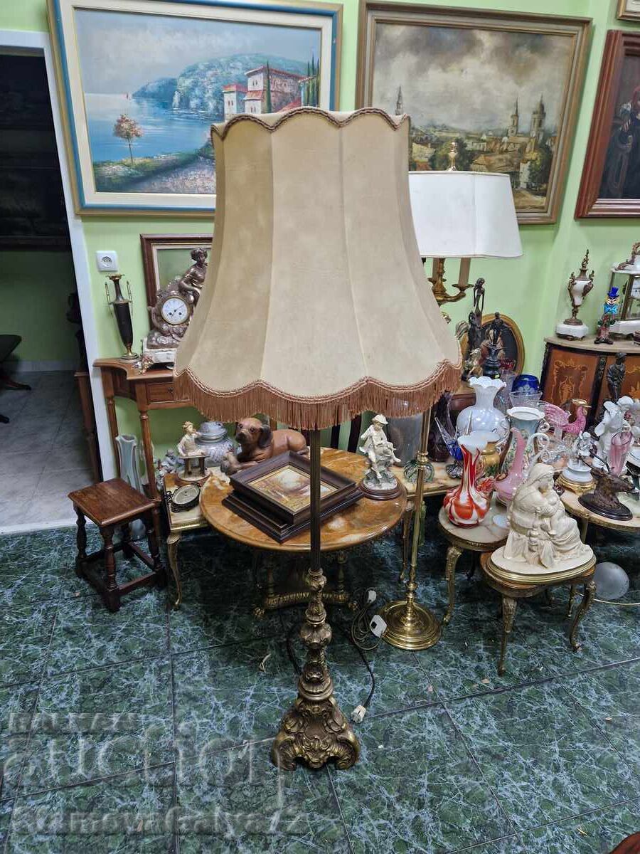Аукцион Страхотна антикварна френска бронзова подова лампа