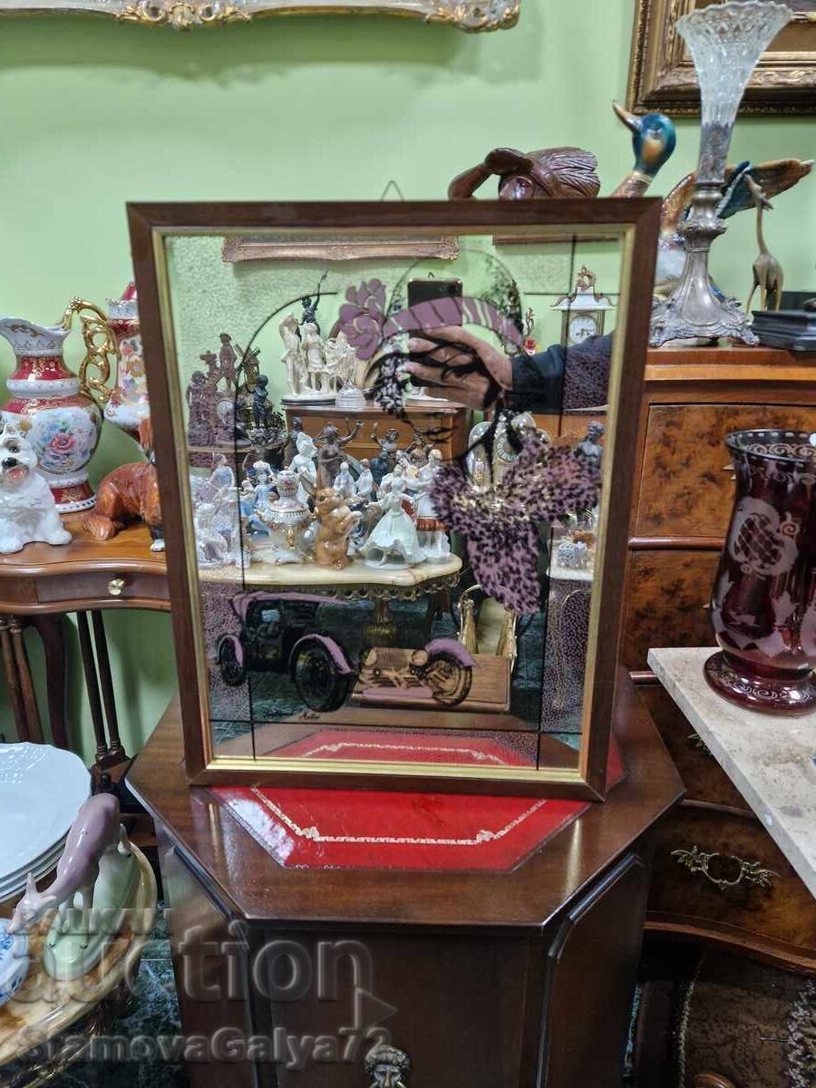 Аукцион Страхотно антикварно рекламно огледало