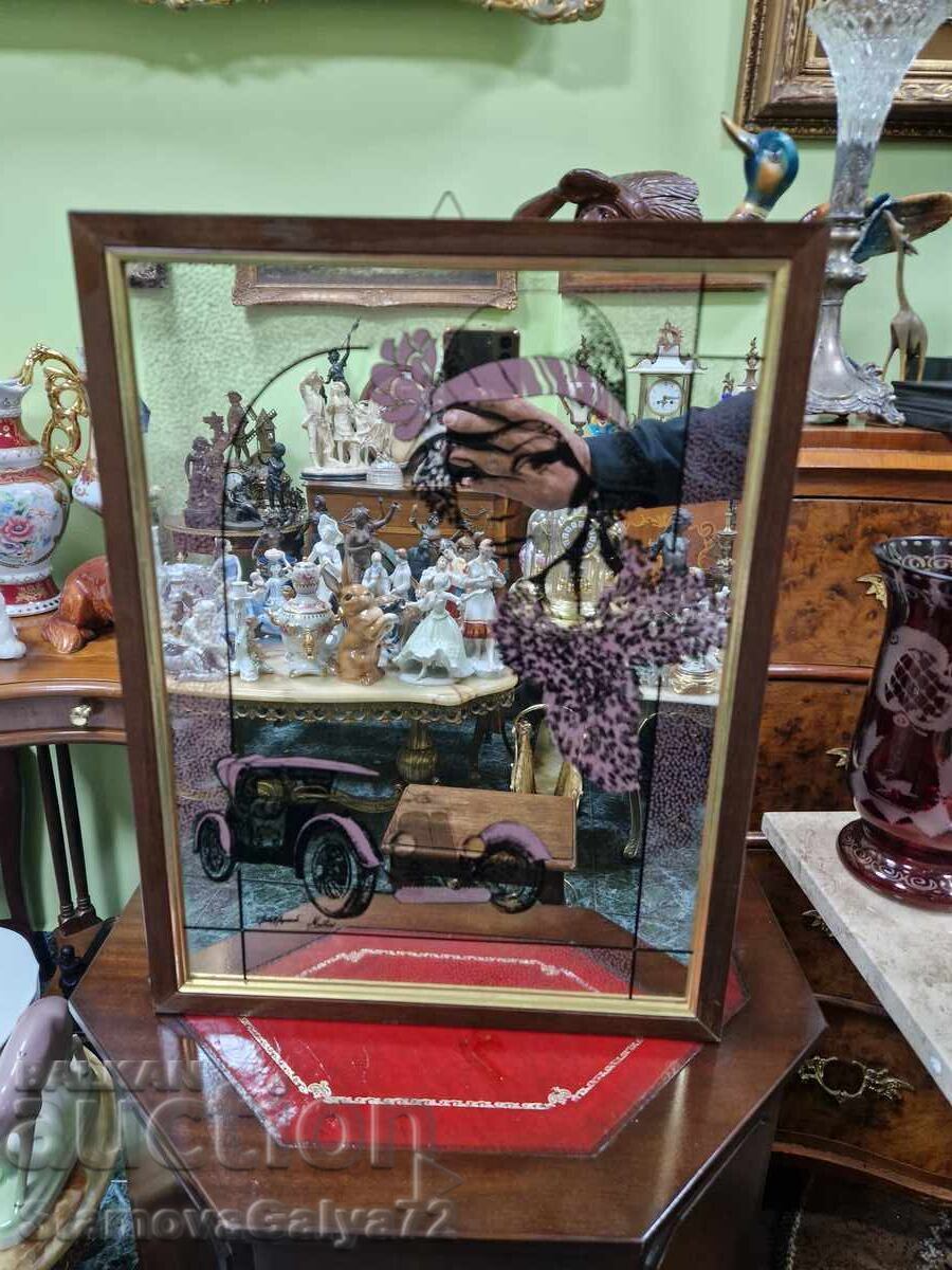 Delivery of A great antique advertising mirror Delivery of A great antique advertising mirror