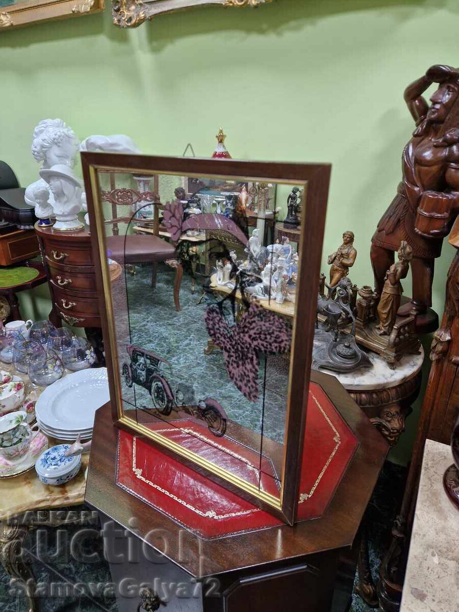 Страхотно антикварно рекламно огледало