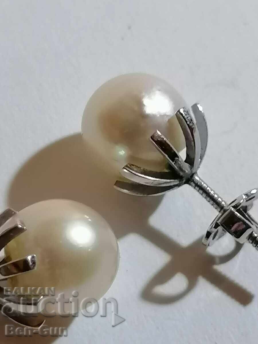 Доставка на Сребърни обеци с естественни перли Доставка на Сребърни обеци с естественни перли