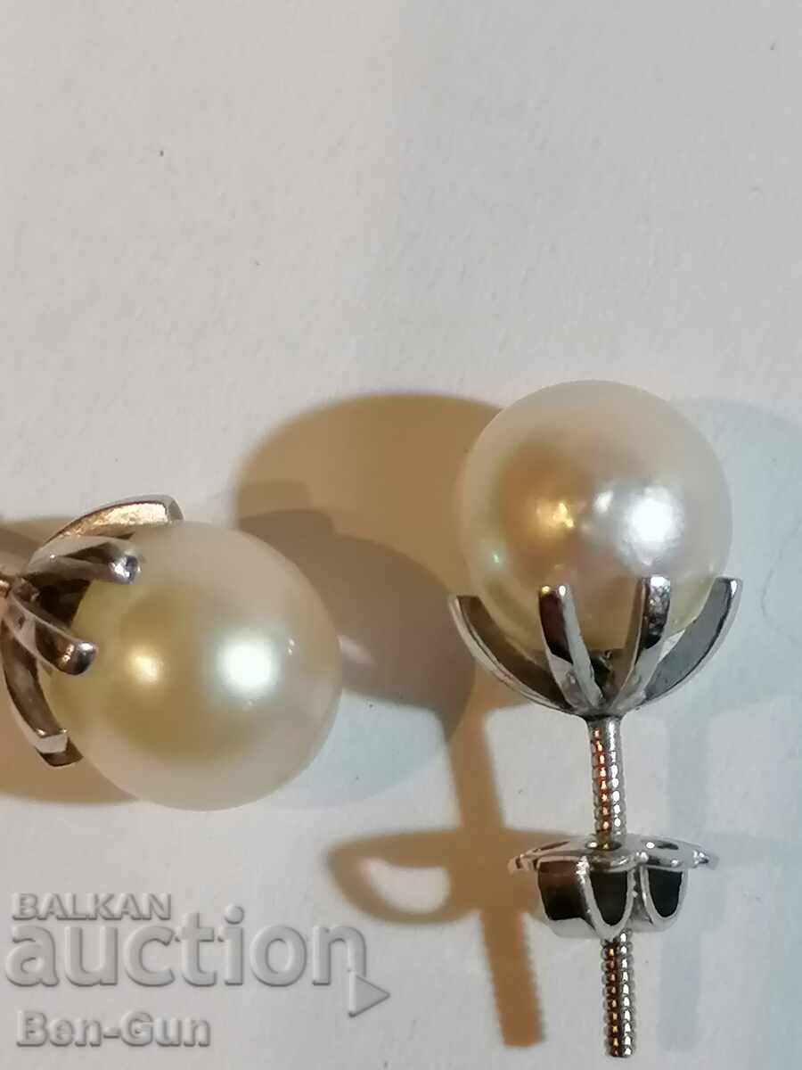 Сребърни обеци с естественни перли - 5 Сребърни обеци с естественни перли - 5
