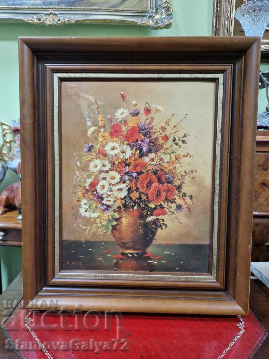 Μοναδική αντίκα ζωγραφιά από σμάλτο, έργο καλλιτέχνη με τιμή 144.00 BGN | € 73.63