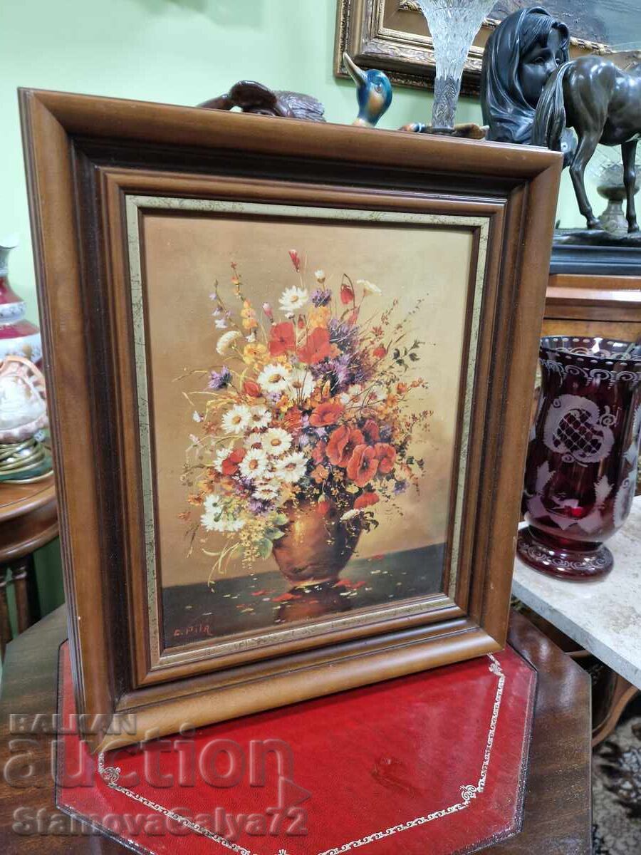 Μοναδική αντίκα ζωγραφιά από σμάλτο, έργο καλλιτέχνη - 5