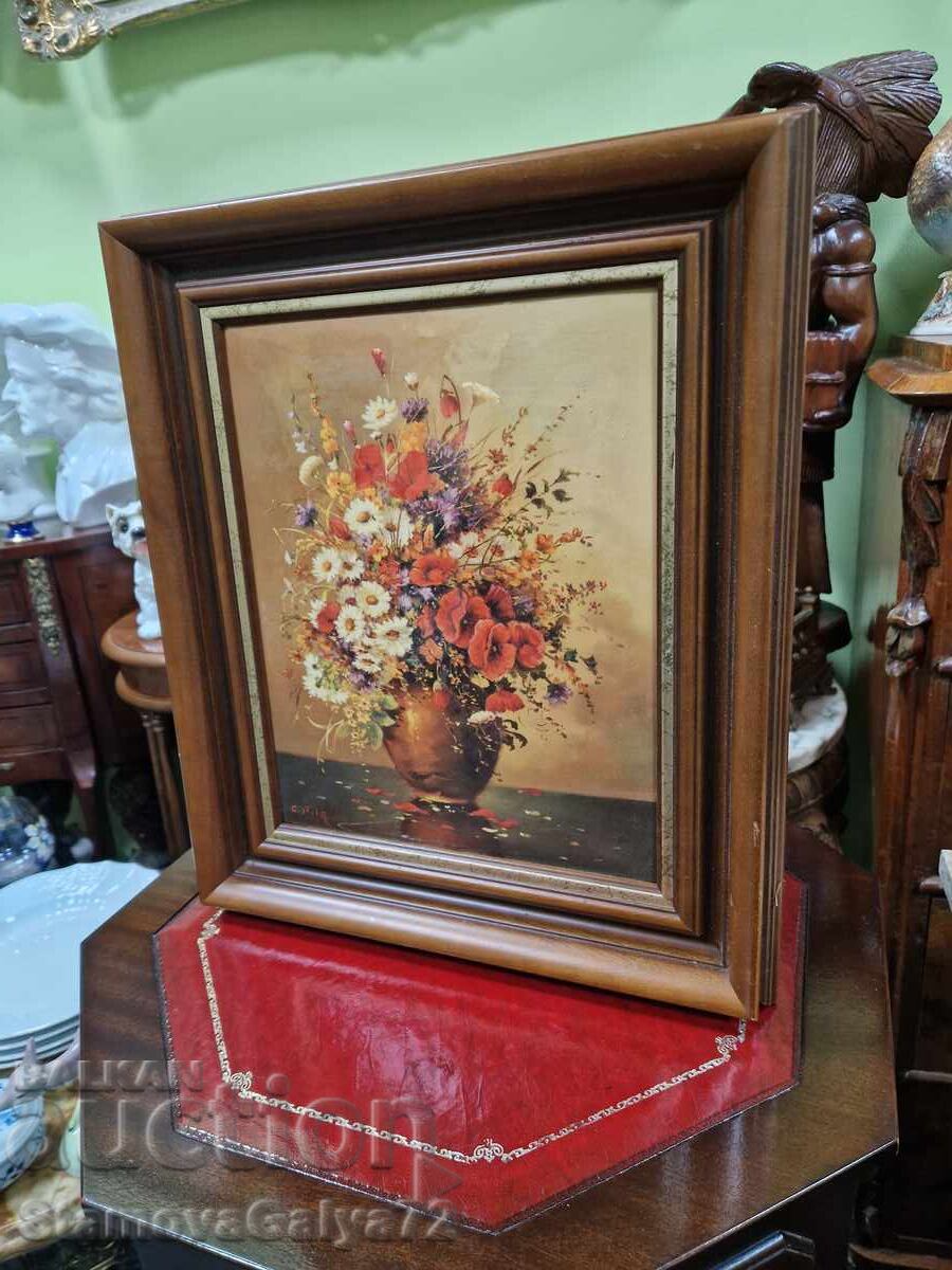 Μοναδική αντίκα ζωγραφιά από σμάλτο, έργο καλλιτέχνη - 6