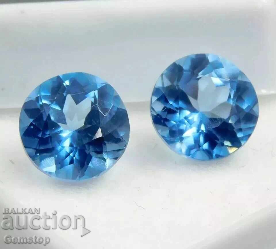 BZTS! 0.27 καράτια διάχυτο ζεύγος ακουαμαρίνα στρογγυλό από 1st! με τιμή 1.50 BGN | € 0.77 BZTS! 0.27 καράτια διάχυτο ζεύγος ακουαμαρίνα στρογγυλό από 1st! με τιμή 1.50 BGN | € 0.77