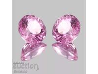 ΒΖΤ! 0.26 καράτια ζεύγος διάχυτο ρουμπίνι στρογγυλό από 1 λεπτό!