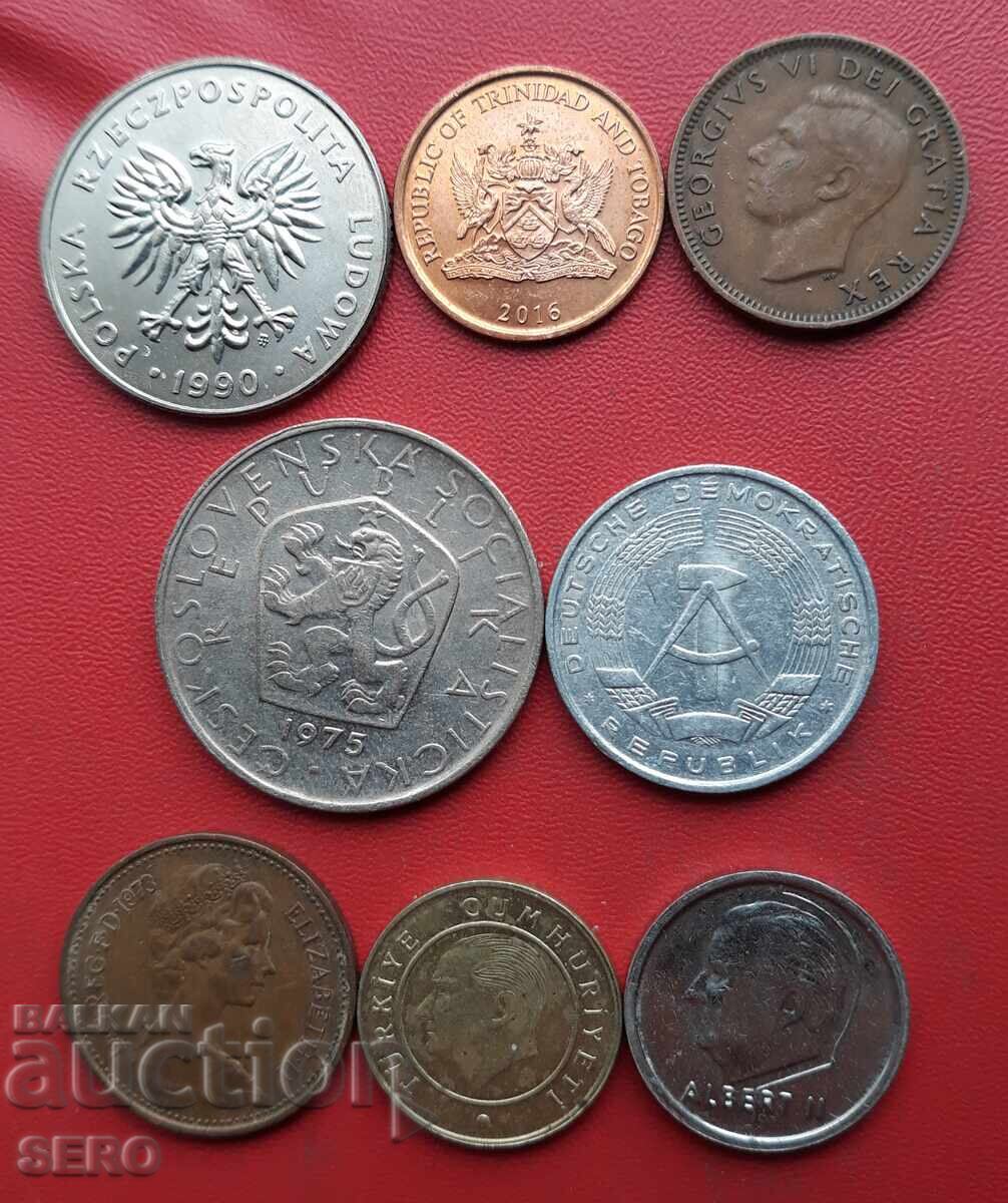 Mixed lot of 8 coins with price 1.01 BGN | € 0.52
