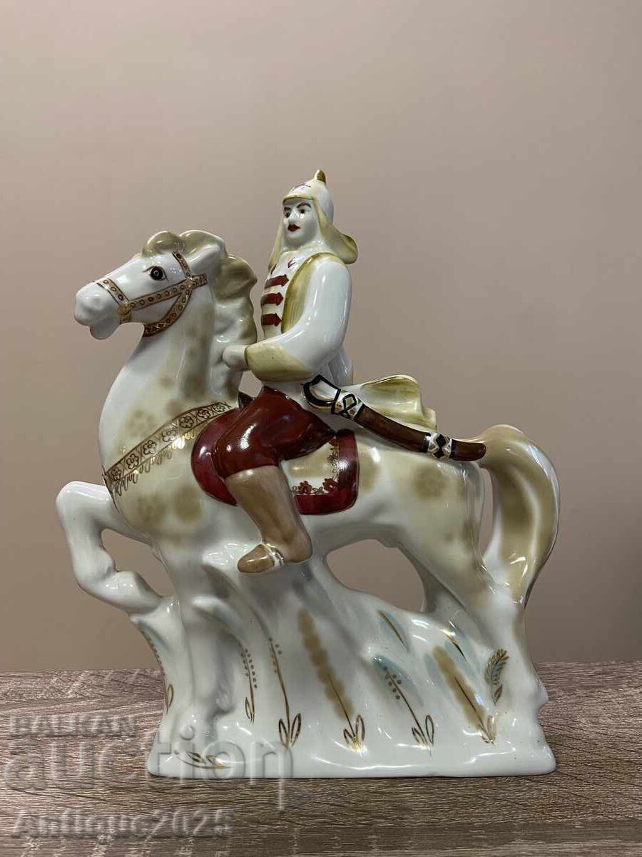 Figurină de porțelan vintage din URSS „Bușonnic pe cal”