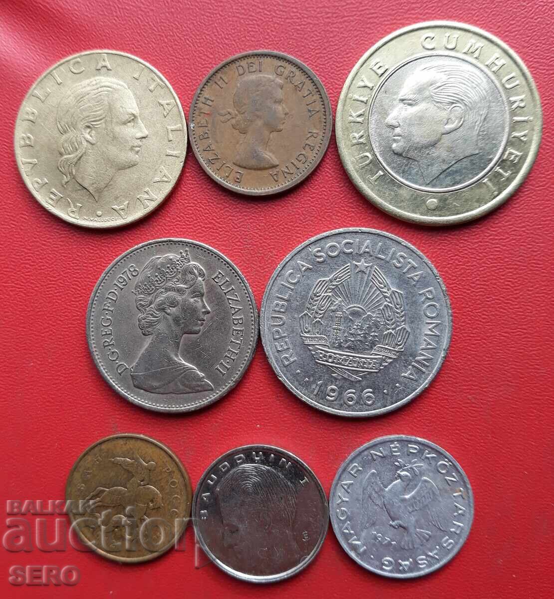 Смесен лот от 8 монети с цена 1.01 лв. | € 0.52