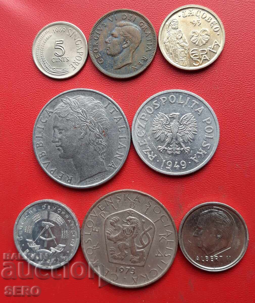 Смесен лот от 8 монети с цена 1.01 лв. | € 0.52