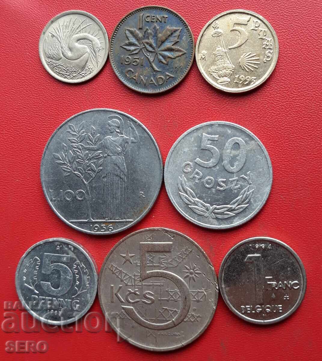 Смесен лот от 8 монети