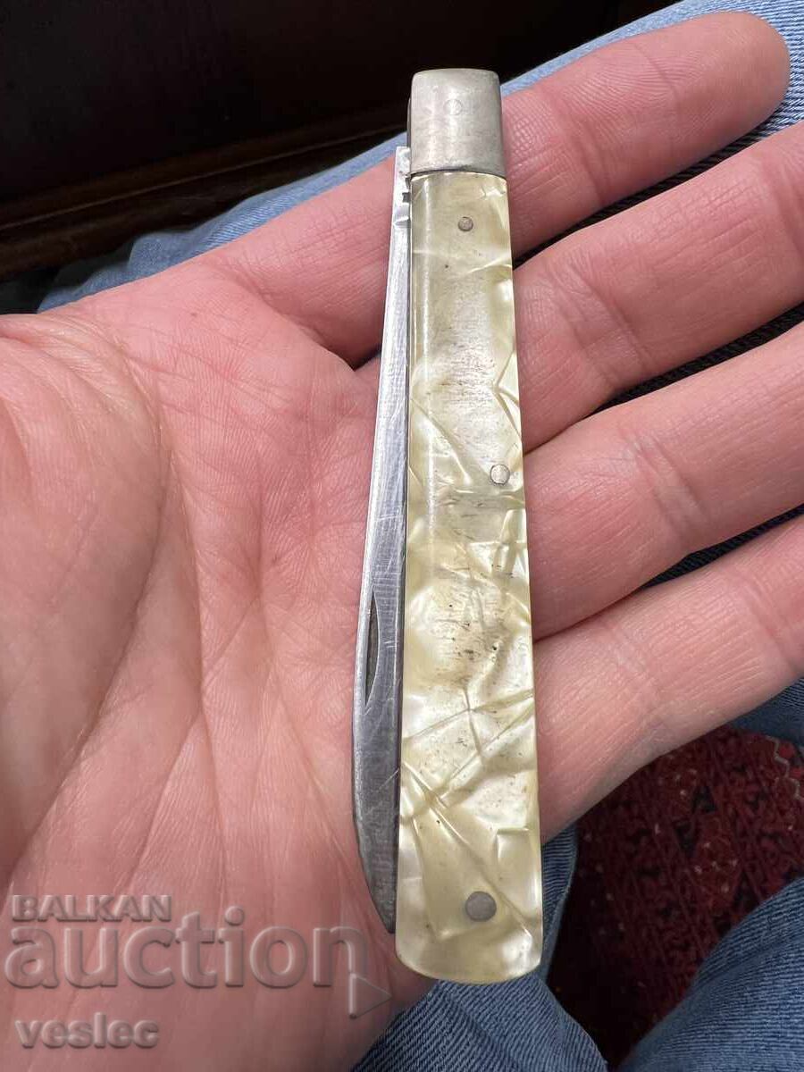 Bulgarian Old Pocket Knife Knife Bukovets Mother of Pearl Excellent 20cm with price 78.00 BGN | € 39.88