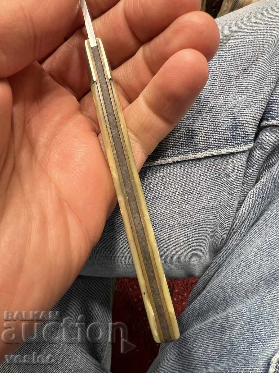 Bulgarian Old Pocket Knife Knife Bukovets Mother of Pearl Excellent 20cm - 6