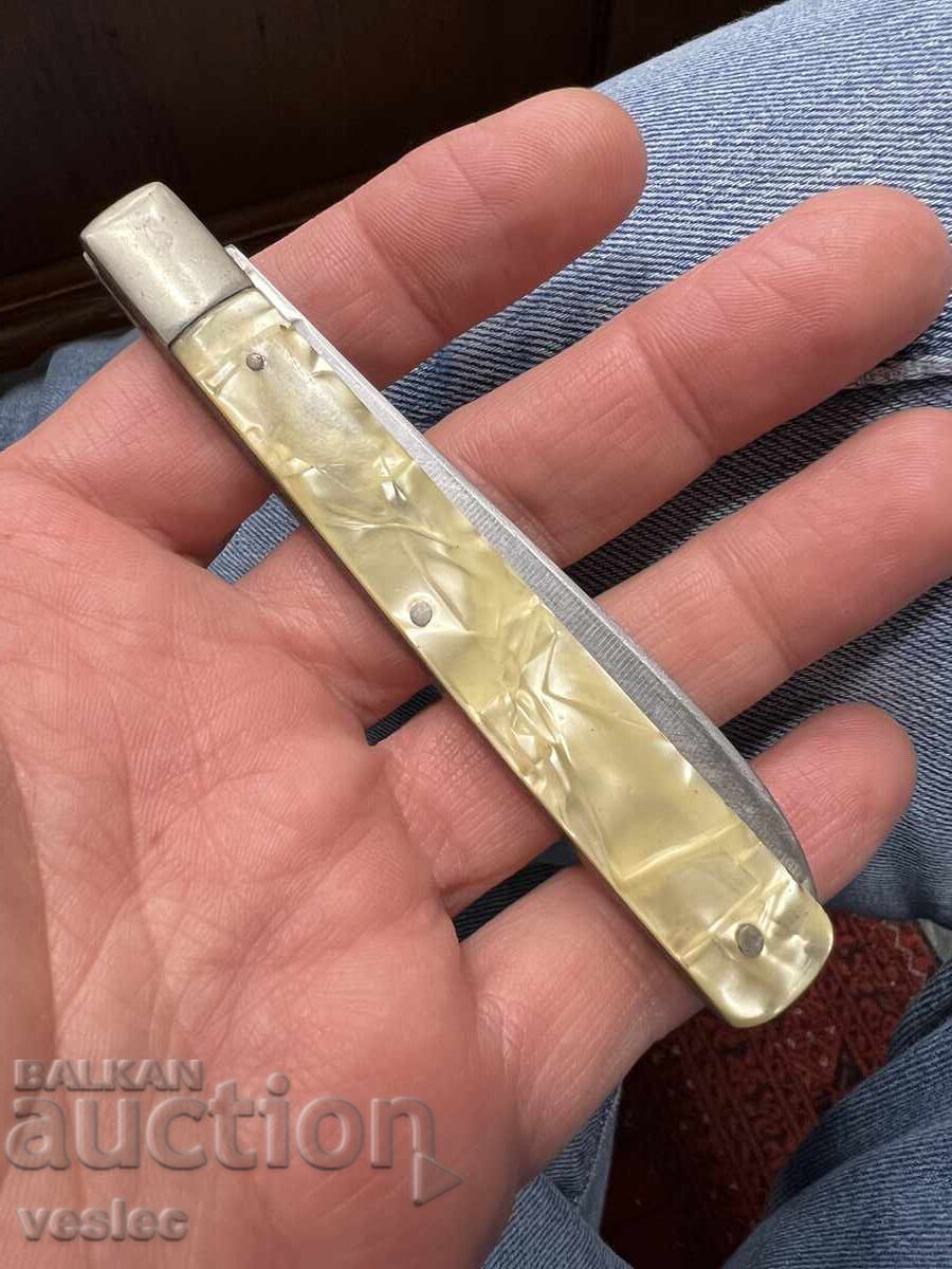 Bulgarian Old Pocket Knife Knife Bukovets Mother of Pearl Excellent 20cm