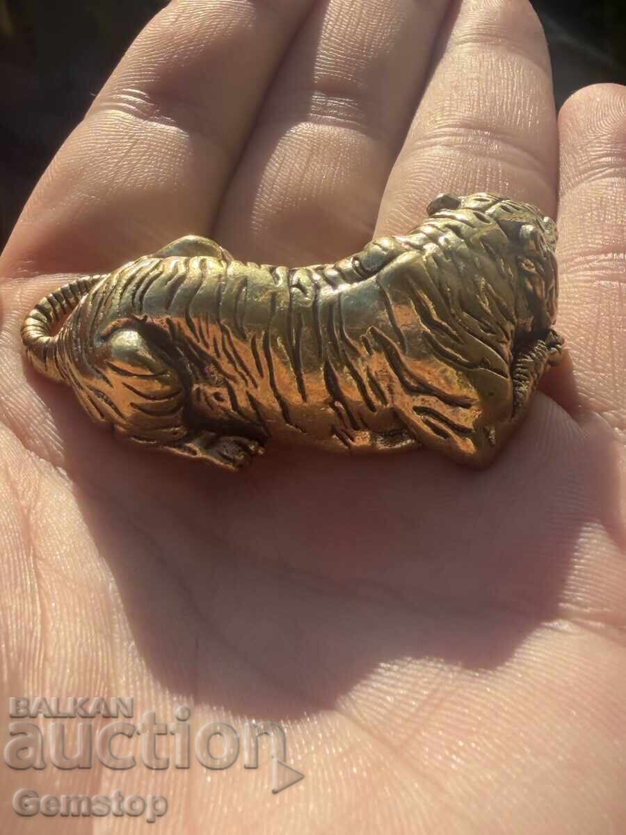Παράδοση ΒΖΤ! 35 γραμμάρια στυλιζαρισμένη χάλκινη φιγούρα τίγρη από 1 st! Παράδοση ΒΖΤ! 35 γραμμάρια στυλιζαρισμένη χάλκινη φιγούρα τίγρη από 1 st!