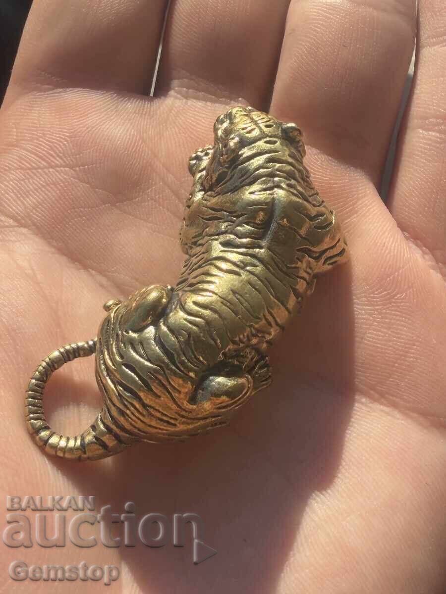 ΒΖΤ! 35 γραμμάρια στυλιζαρισμένη χάλκινη φιγούρα τίγρη από 1 st! - 6 ΒΖΤ! 35 γραμμάρια στυλιζαρισμένη χάλκινη φιγούρα τίγρη από 1 st! - 6