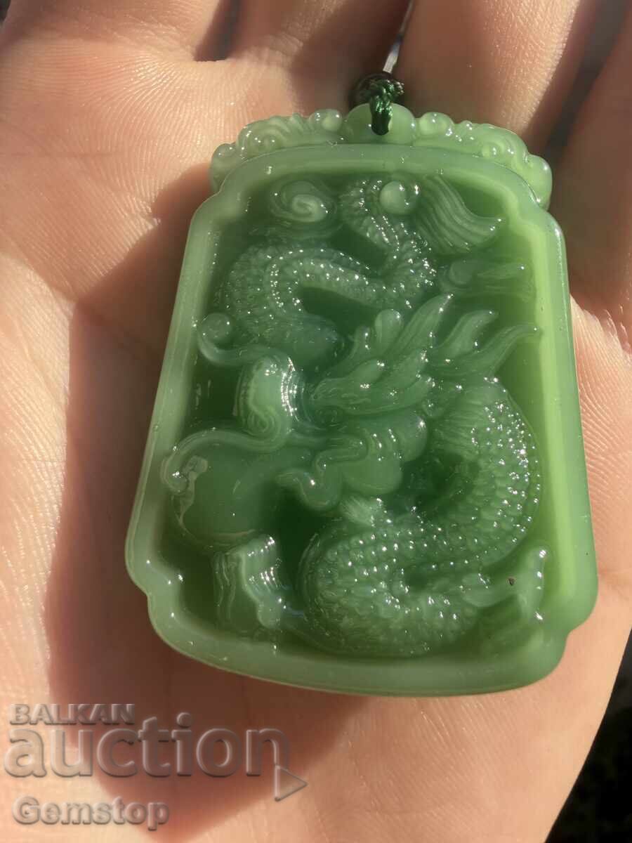 Δημοπρασία ΒΖΤ! 250κ-τ φυσικό μενταγιόν φυλαχτό νεφρίτη δράκος από 1στ! Δημοπρασία ΒΖΤ! 250κ-τ φυσικό μενταγιόν φυλαχτό νεφρίτη δράκος από 1στ!