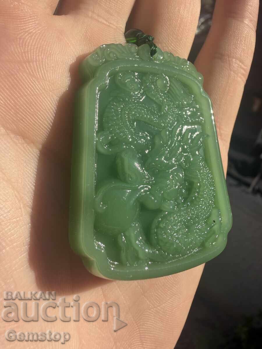 Παράδοση ΒΖΤ! 250κ-τ φυσικό μενταγιόν φυλαχτό νεφρίτη δράκος από 1στ! Παράδοση ΒΖΤ! 250κ-τ φυσικό μενταγιόν φυλαχτό νεφρίτη δράκος από 1στ!