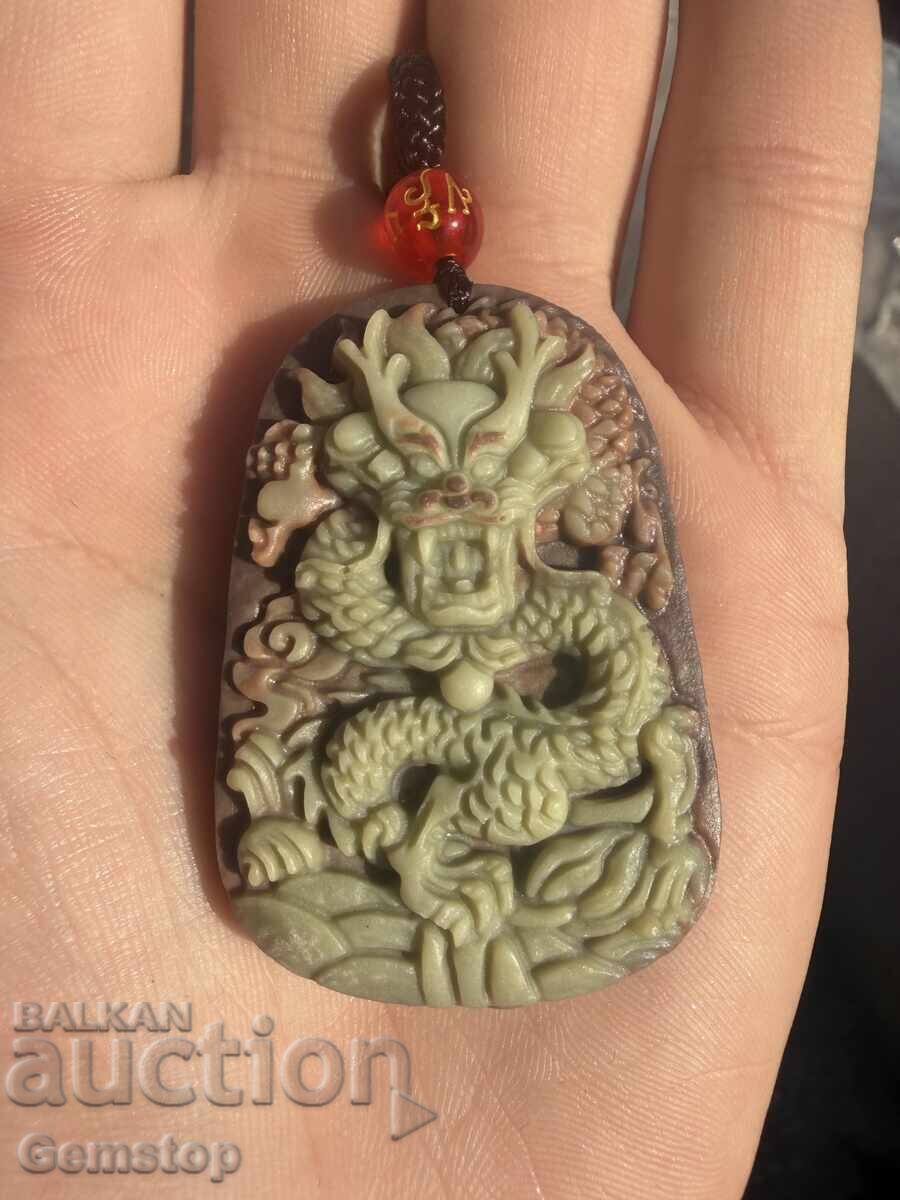 ΒΖΤ! 160κ-τa φυσικό μενταγιόν φυλαχτό νεφρίτη δράκος από 1στ! με τιμή 12.55 BGN | € 6.42 ΒΖΤ! 160κ-τa φυσικό μενταγιόν φυλαχτό νεφρίτη δράκος από 1στ! με τιμή 12.55 BGN | € 6.42