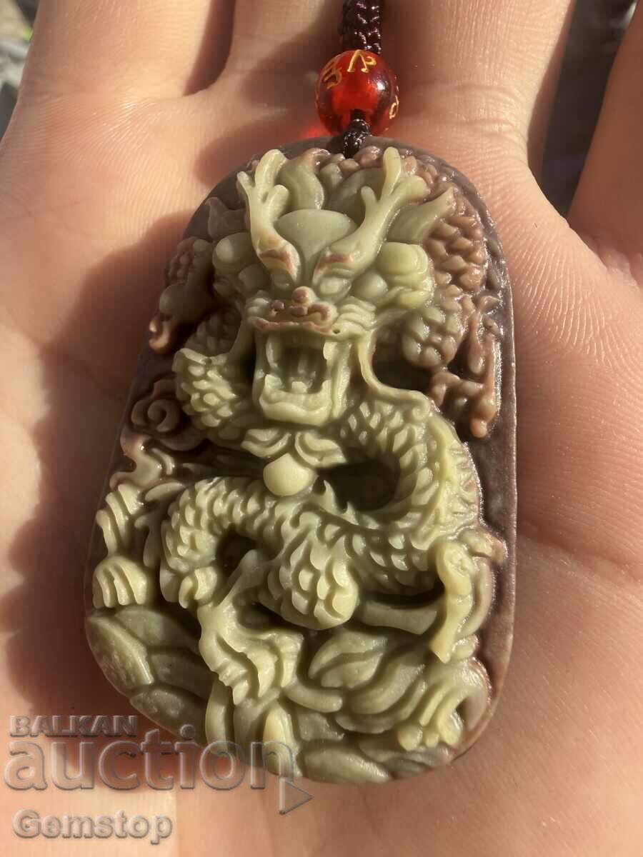 ΒΖΤ! 160κ-τa φυσικό μενταγιόν φυλαχτό νεφρίτη δράκος από 1στ! ΒΖΤ! 160κ-τa φυσικό μενταγιόν φυλαχτό νεφρίτη δράκος από 1στ!