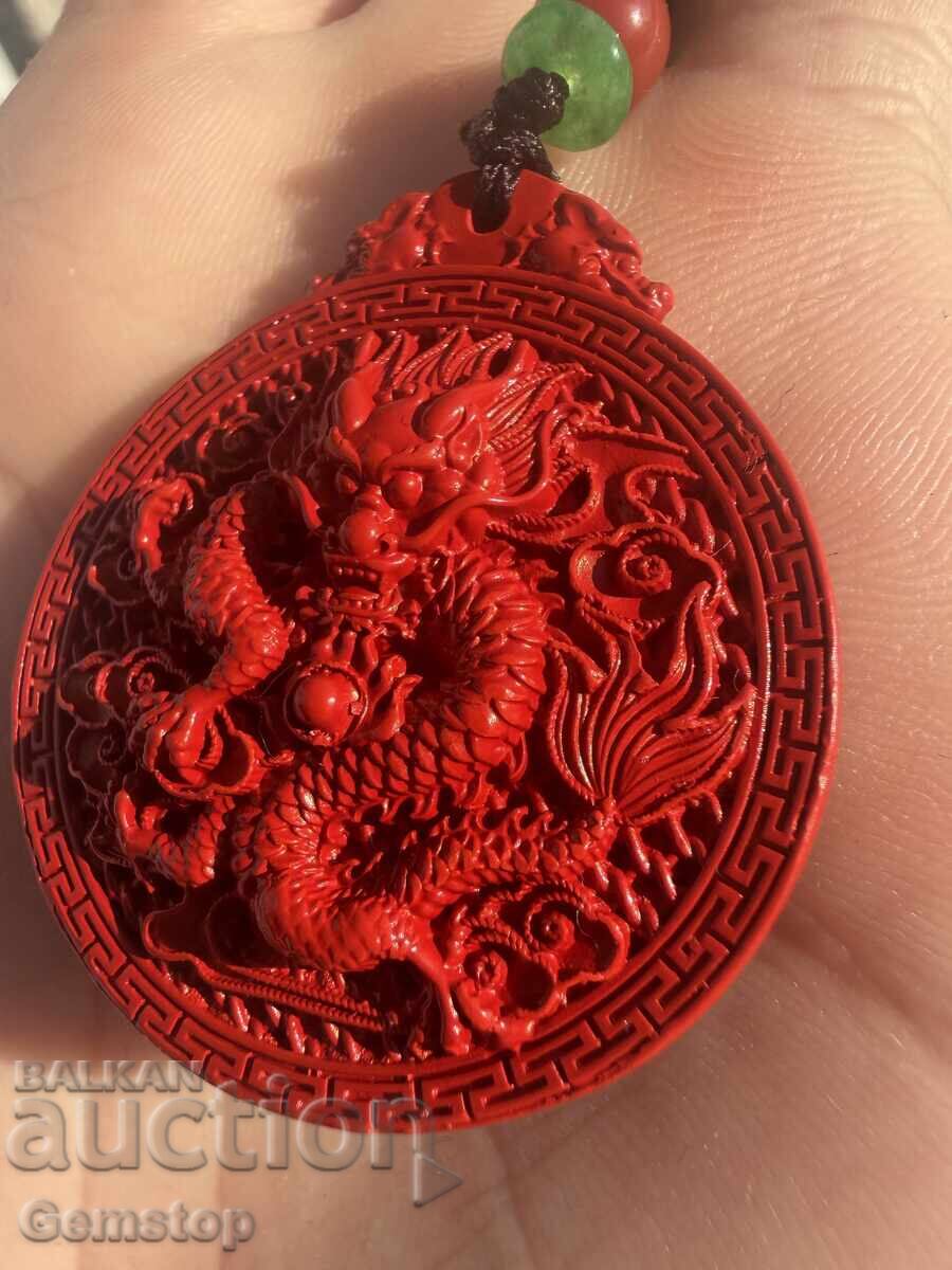 Δημοπρασία ΒΖΤ! 75 τμχ. φυσικό μενταγιόν φυλαχτό κιννάβαρης δράκος από 1στ! Δημοπρασία ΒΖΤ! 75 τμχ. φυσικό μενταγιόν φυλαχτό κιννάβαρης δράκος από 1στ!