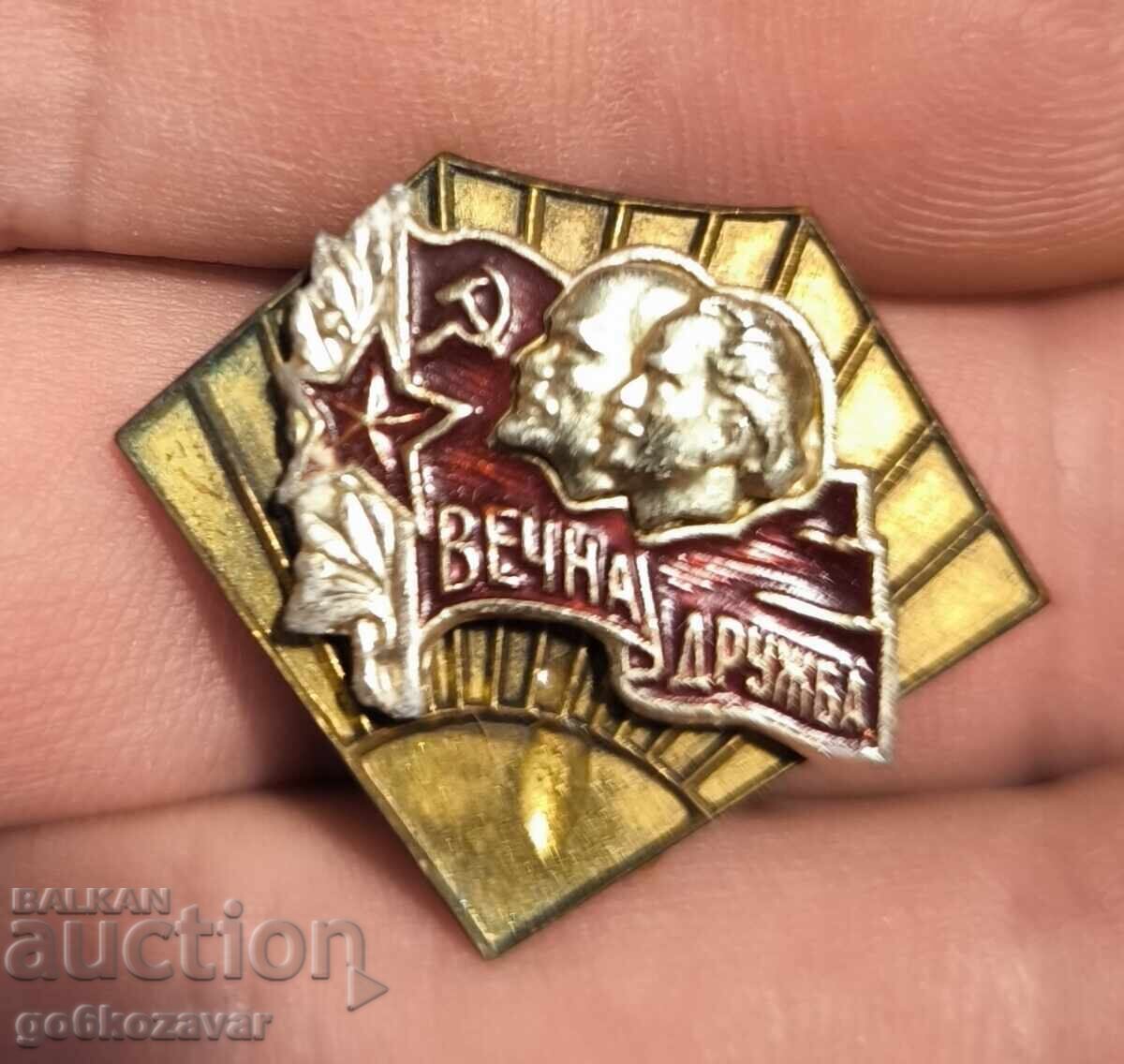 NRB USSR LENIN/DIMITROV ETERNAL FRIENDSHIP BADGE
