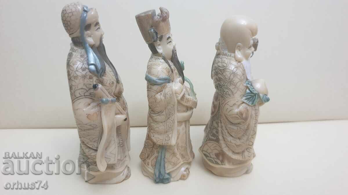 Τρία τεμάχια φιγούρες κινέζικων θεοτήτων - 6