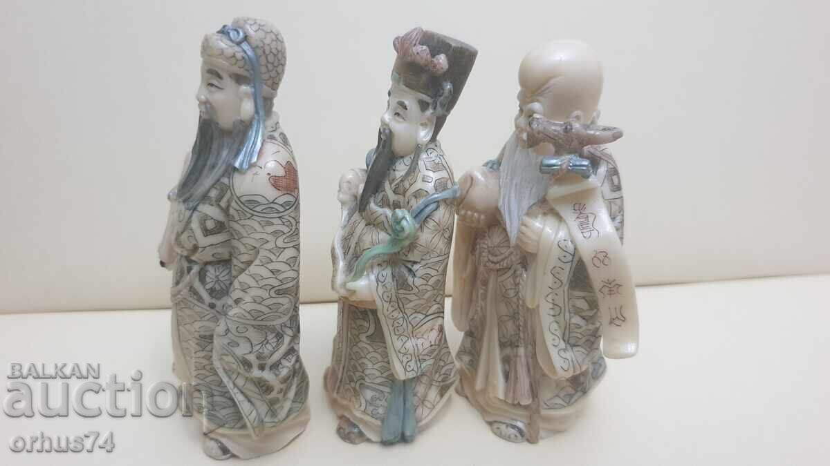 Τρία τεμάχια φιγούρες κινέζικων θεοτήτων - 7