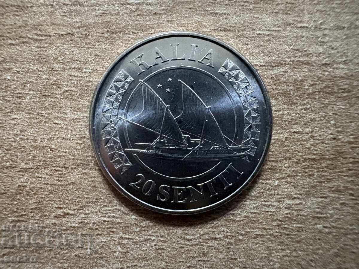 Тонга - 20 сенити (2015) Тонга - 20 сенити (2015)