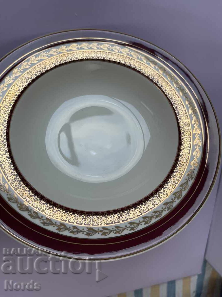 Auction Vintage porcelain plate Auction Vintage porcelain plate