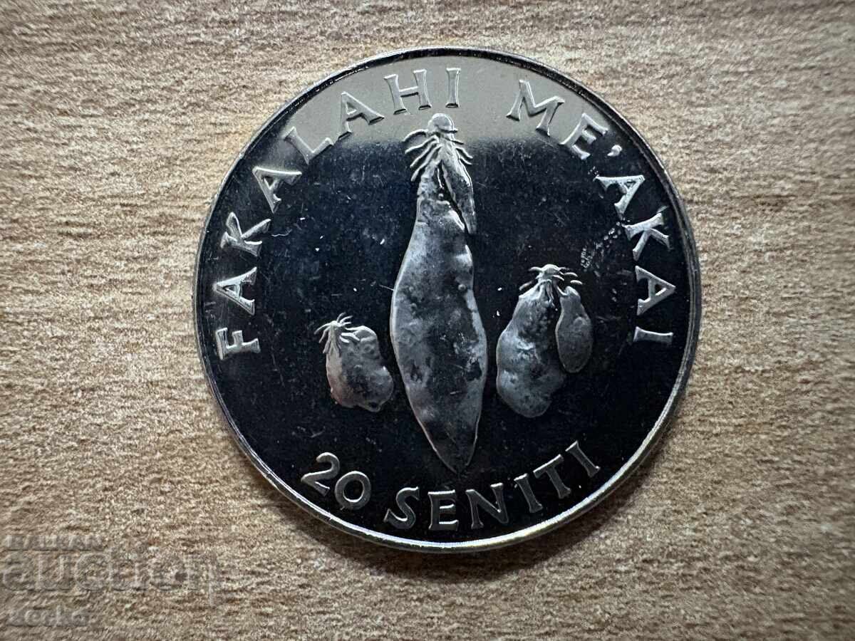 Τόνγκα - 20 σεντί (2002) - FAO Τόνγκα - 20 σεντί (2002) - FAO
