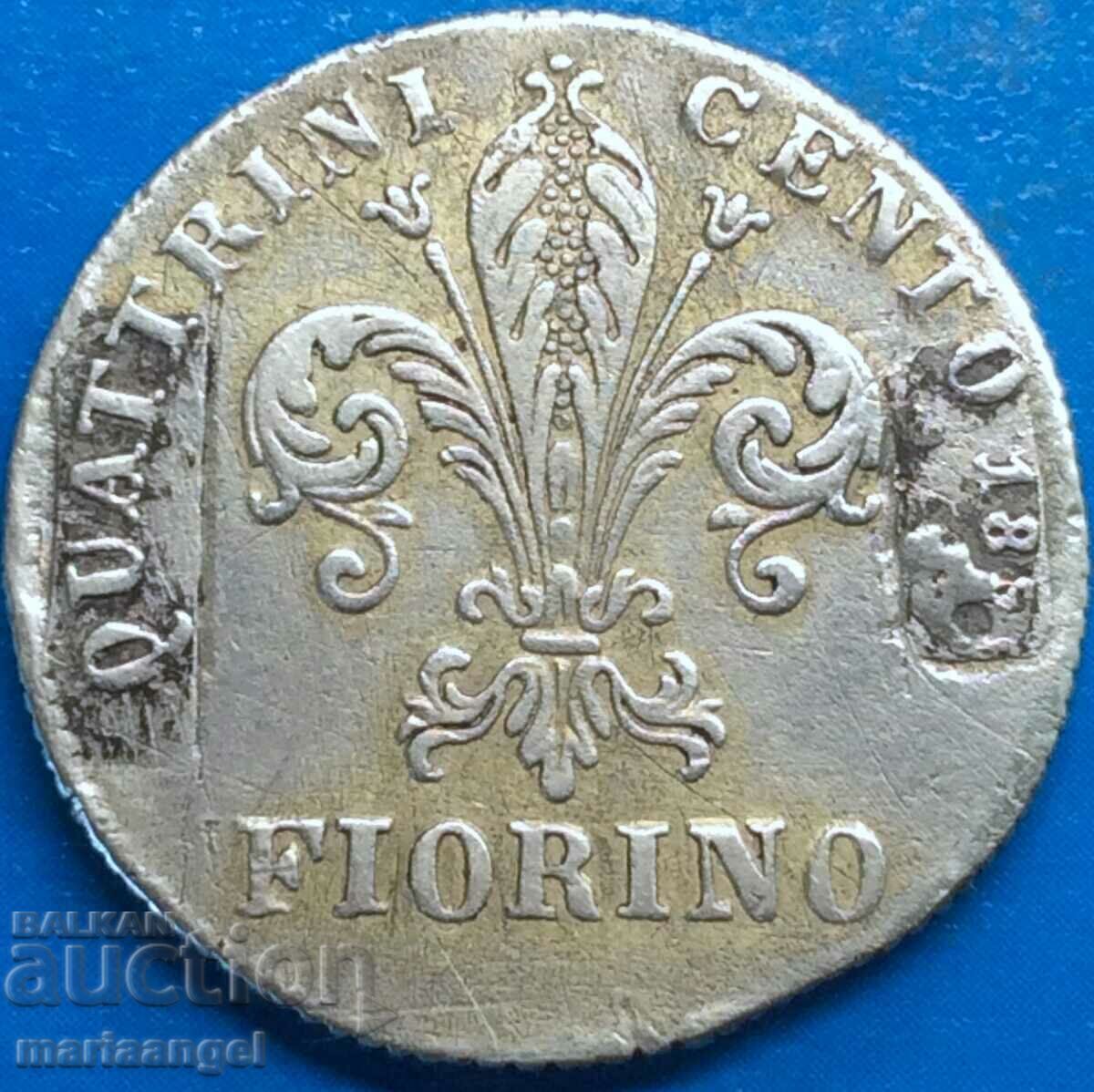 Livrarea 100 Quatrains 1851 Fiorino Italia Toscana Leopold Argint RAR Livrarea 100 Quatrains 1851 Fiorino Italia Toscana Leopold Argint RAR