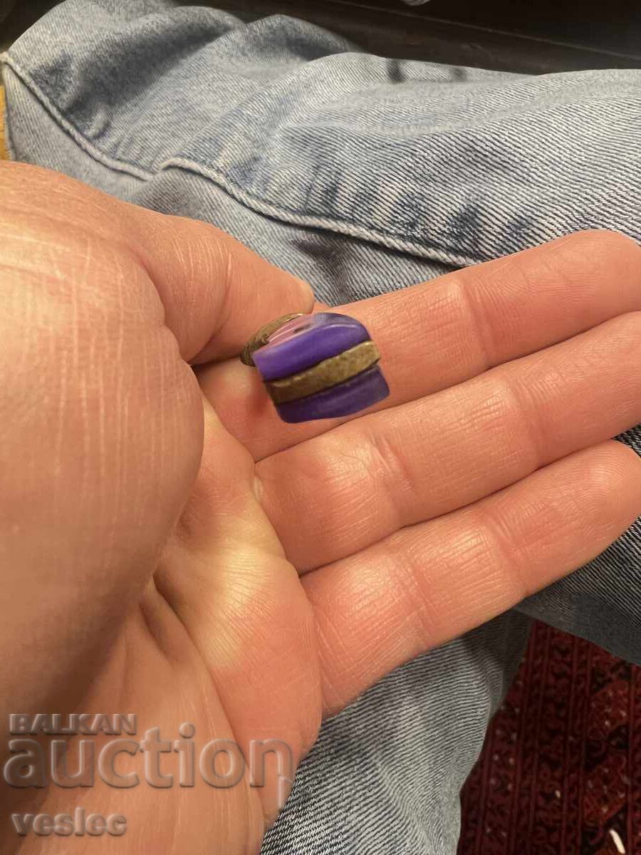 Old Pocket Knife Miniature Knife Purple Scales - 5