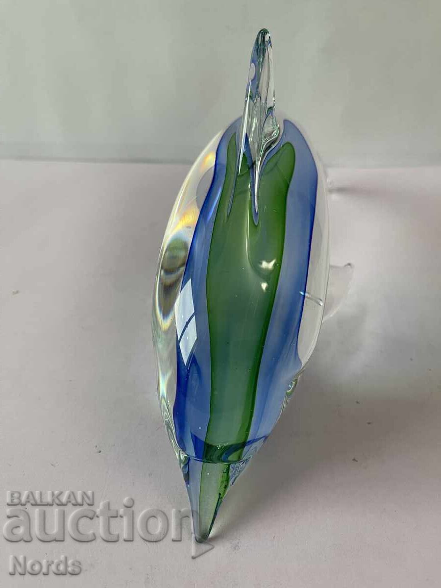 Auction Glass Dolphin Figurine Auction Glass Dolphin Figurine