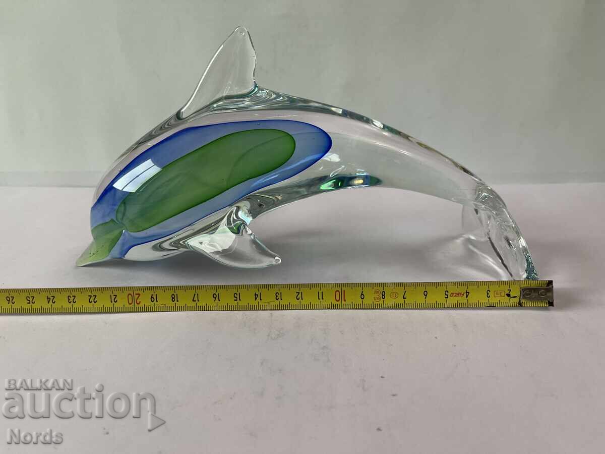 Glass Dolphin Figurine - 5 Glass Dolphin Figurine - 5