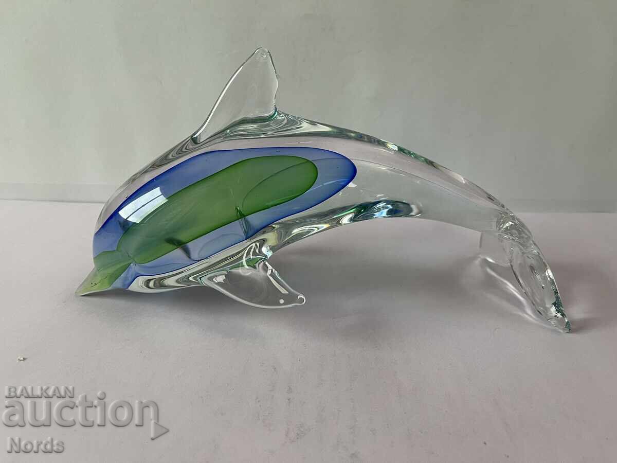 Glass Dolphin Figurine Glass Dolphin Figurine