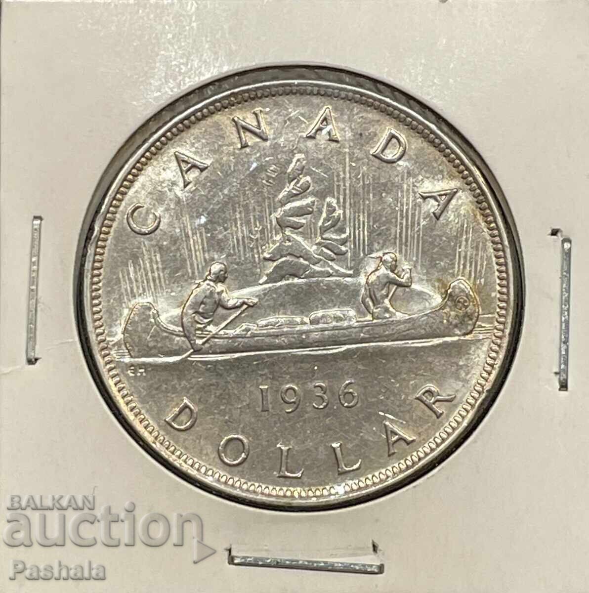 Канада 1 долар 1936 г. Качество . Канада 1 долар 1936 г. Качество .