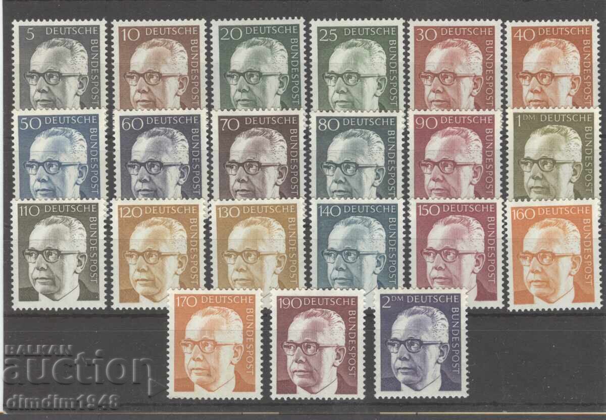 Germany - President Heinemann Complete Set, Unused
