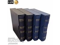 Dosar cu casetă LUX, piele ecologică – GRANDE standard A4, negru