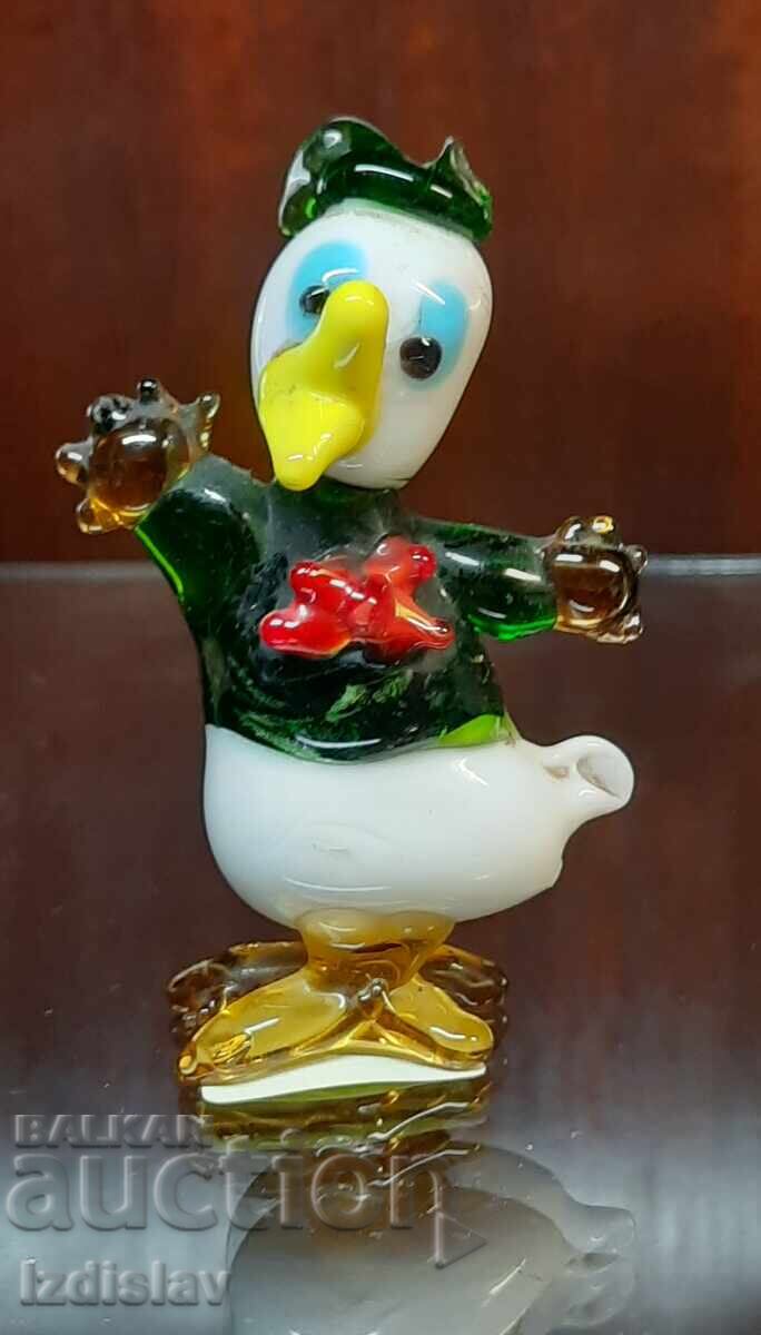 Figurină de sticlă Rață