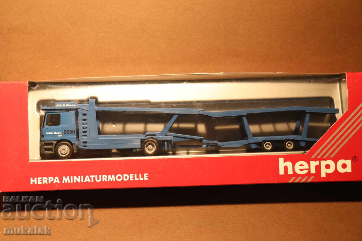 HERPA H0 1/87 WILLI BETZ MERCEDES CAR TRANSPORTER TRUCK MODEL - 5 HERPA H0 1/87 WILLI BETZ MERCEDES CAR TRANSPORTER TRUCK MODEL - 5