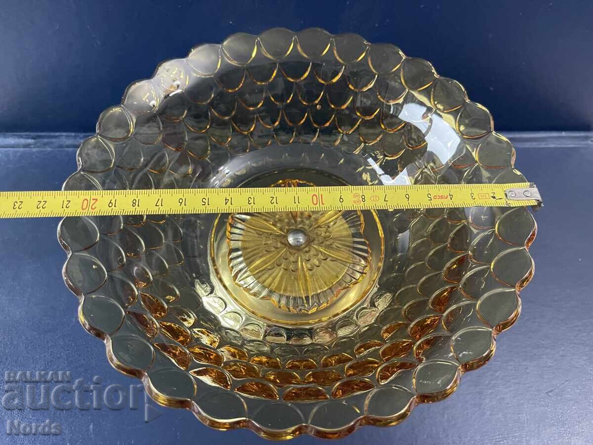 Glass fruit bowl on a metal stand - 5 Glass fruit bowl on a metal stand - 5