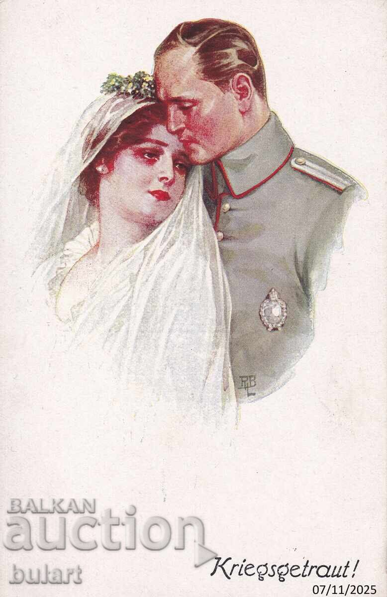 Postcard: German Officer from WWI (Field Postcard)