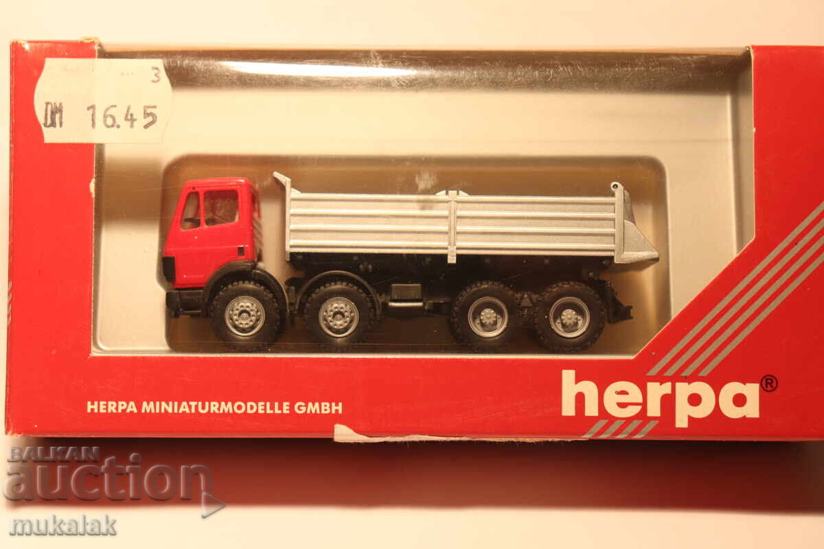 HERPA H0 1/87 MERCEDES DUMP TRUCK GONDOLA TRUCK MODEL HERPA H0 1/87 MERCEDES DUMP TRUCK GONDOLA TRUCK MODEL